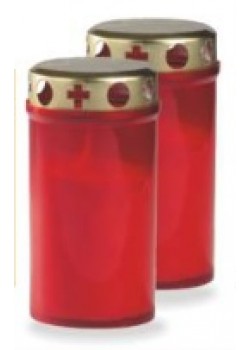 LA BV/2 piros műanyag mécses (2csomag)